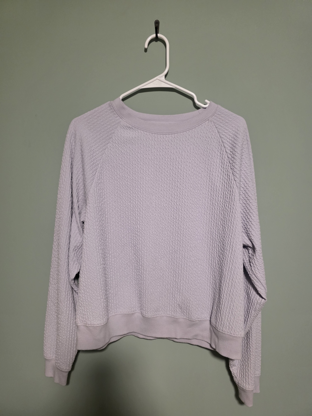 Thread & Supply Lavender Textured Crewneck Sweater